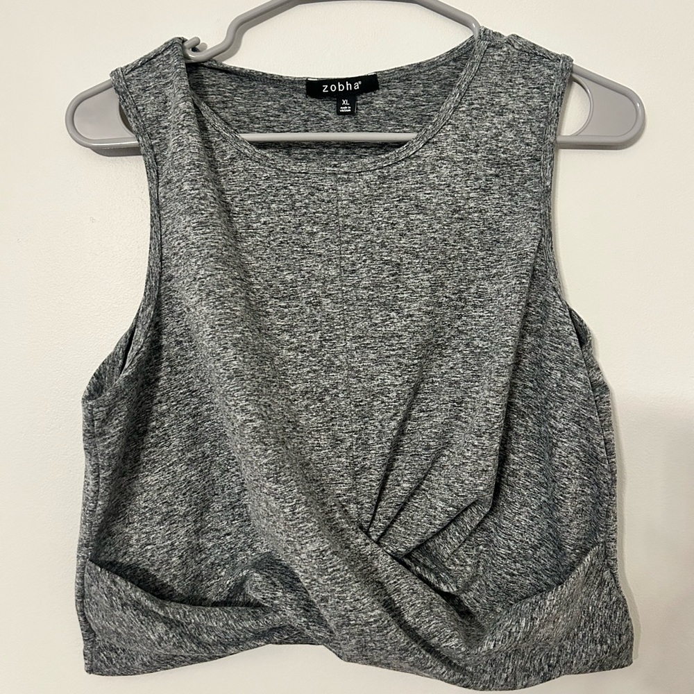 Gray Twist Front Tank Top, size XL